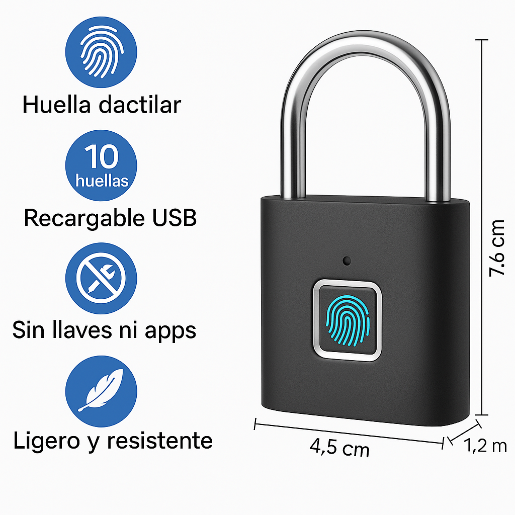 Candado de huella digital inteligente