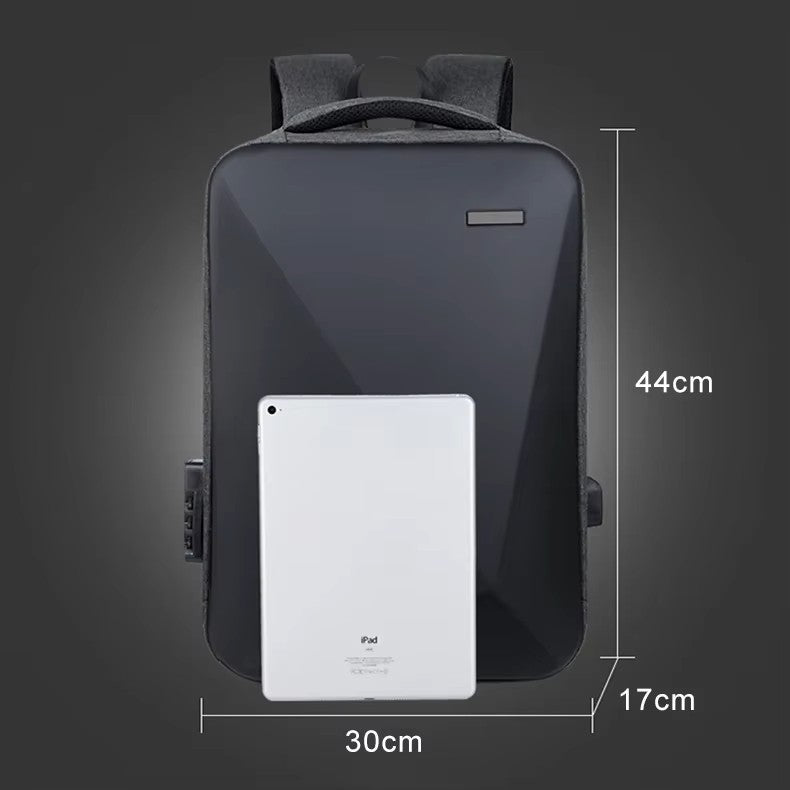 Mochila antirrobo con código de seguridad.