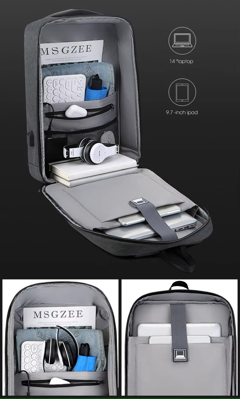 Mochila antirrobo con código de seguridad.