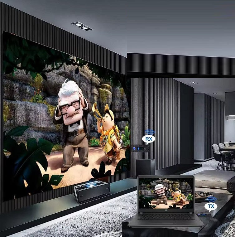 Extensor HDMI inalámbrico 1080p 50 m con display LED (TX+RX)