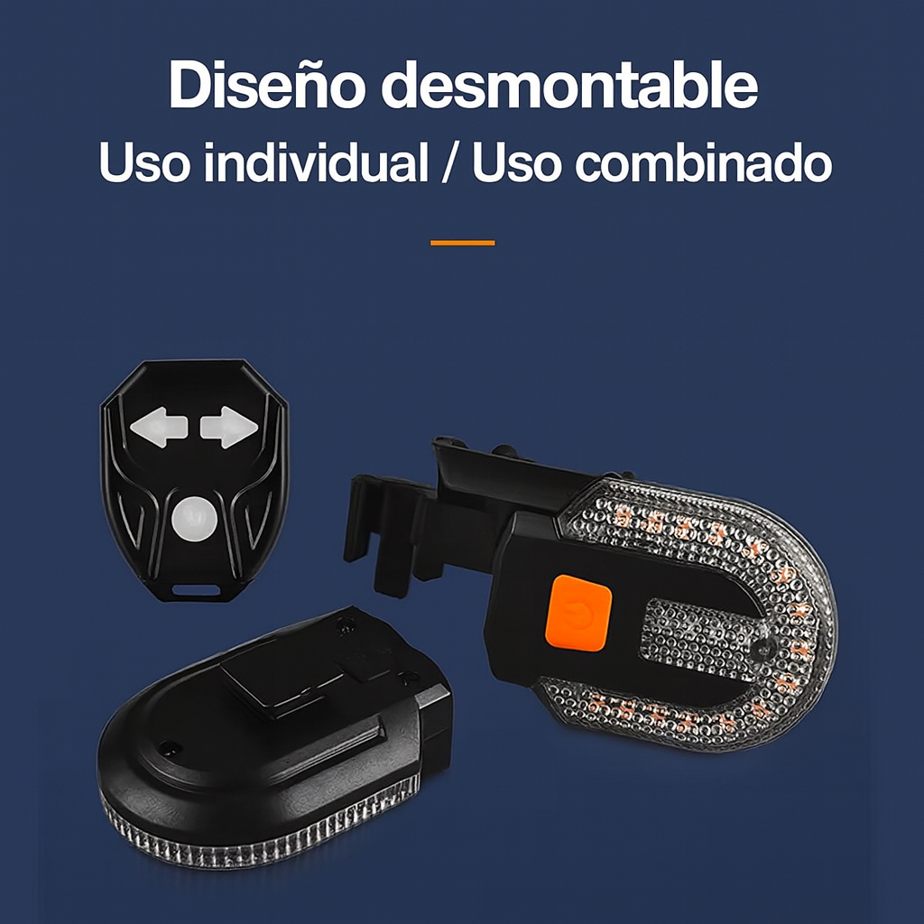 🔥 LUZ TRASERA INTELIGENTE PARA BICI CON INTERMITENTES INALÁMBRICOS