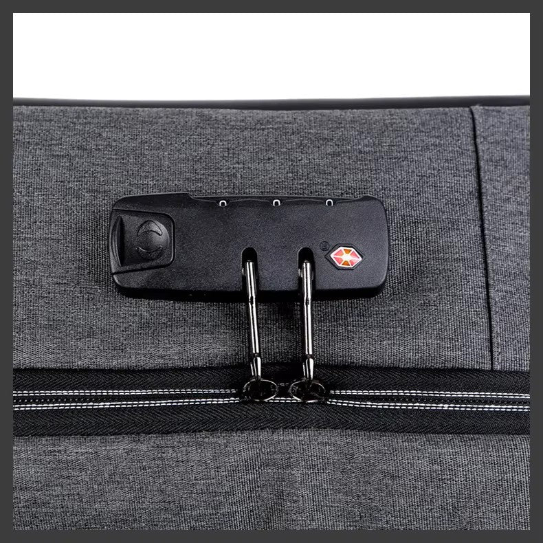 Mochila antirrobo con código de seguridad.