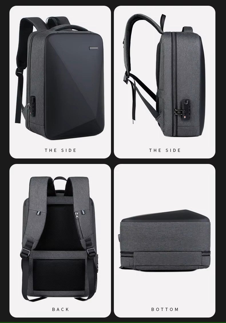 Mochila antirrobo con código de seguridad.