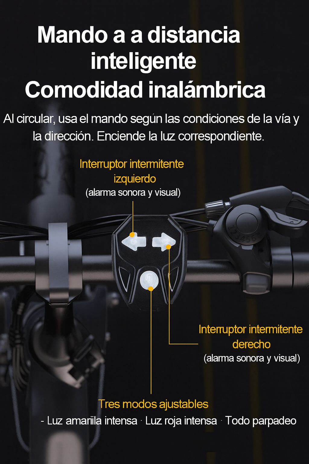 🔥 LUZ TRASERA INTELIGENTE PARA BICI CON INTERMITENTES INALÁMBRICOS