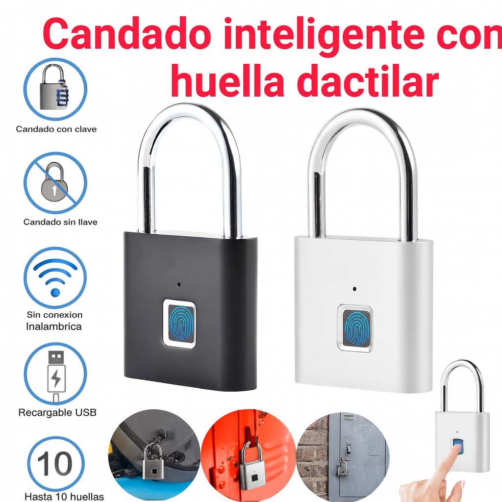 Candado de huella digital inteligente